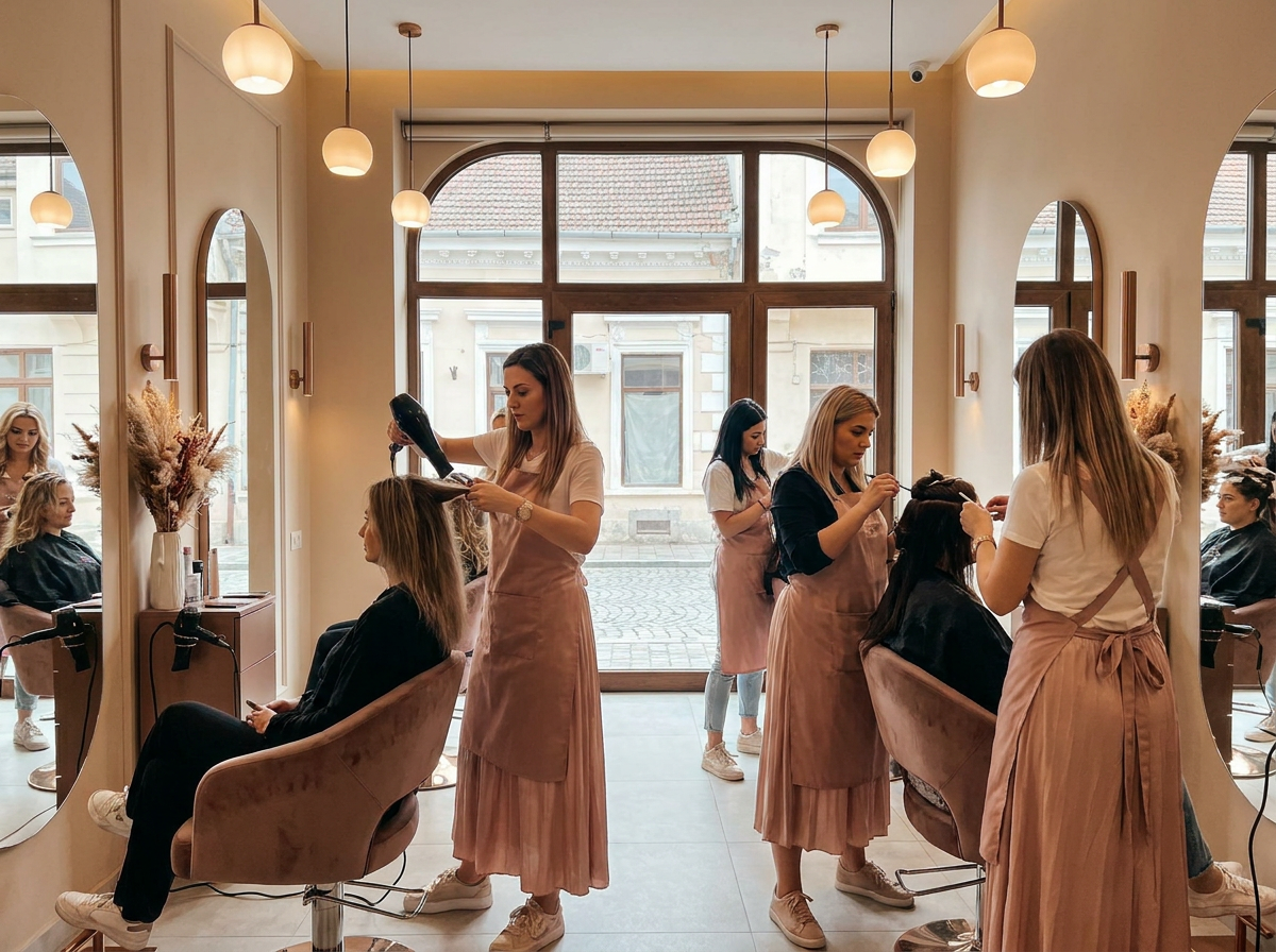 Interior salon DANA's Beauty Studio – stație de manichiură elegantă